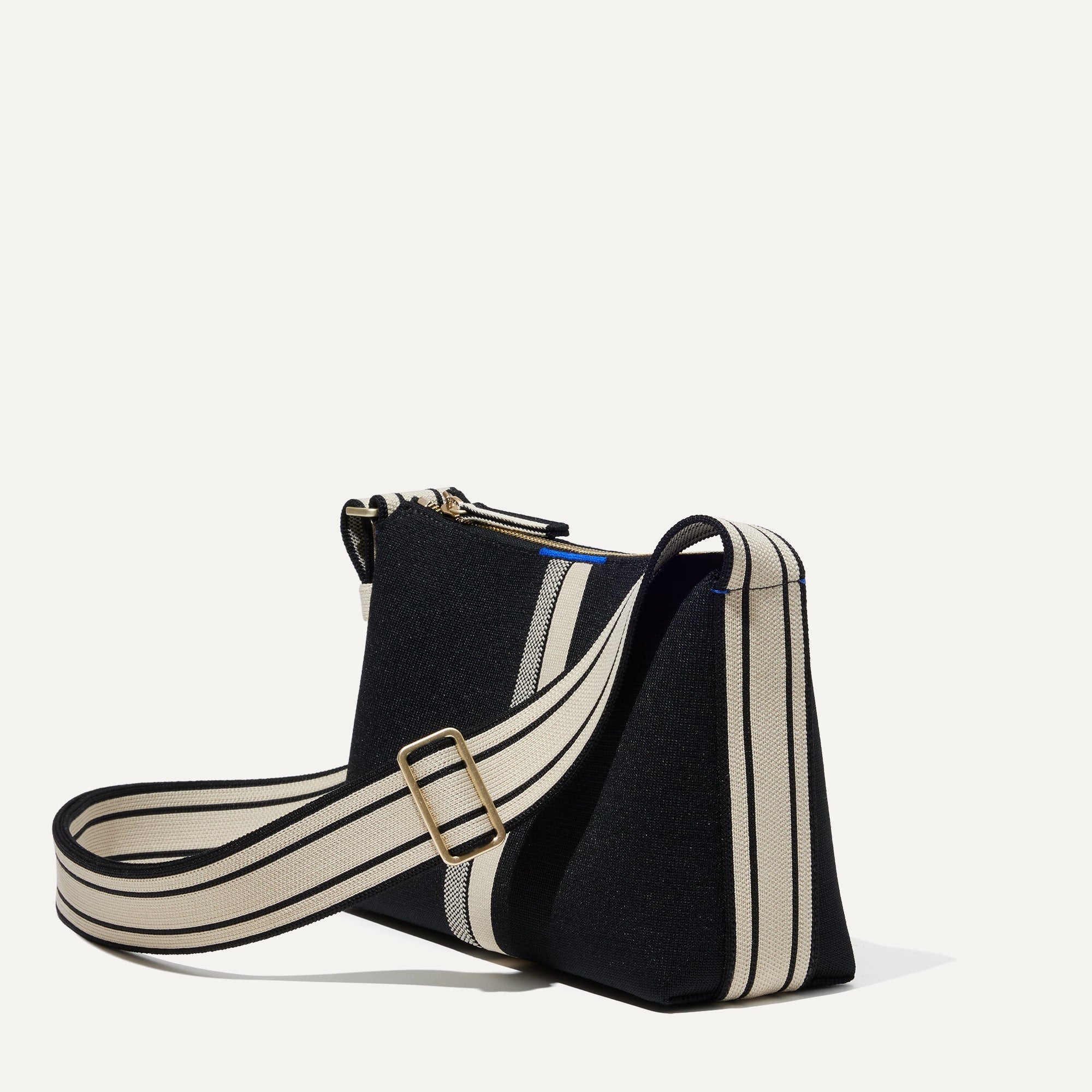 The Casual Crossbody Black and Ivory Stripe - Image 5