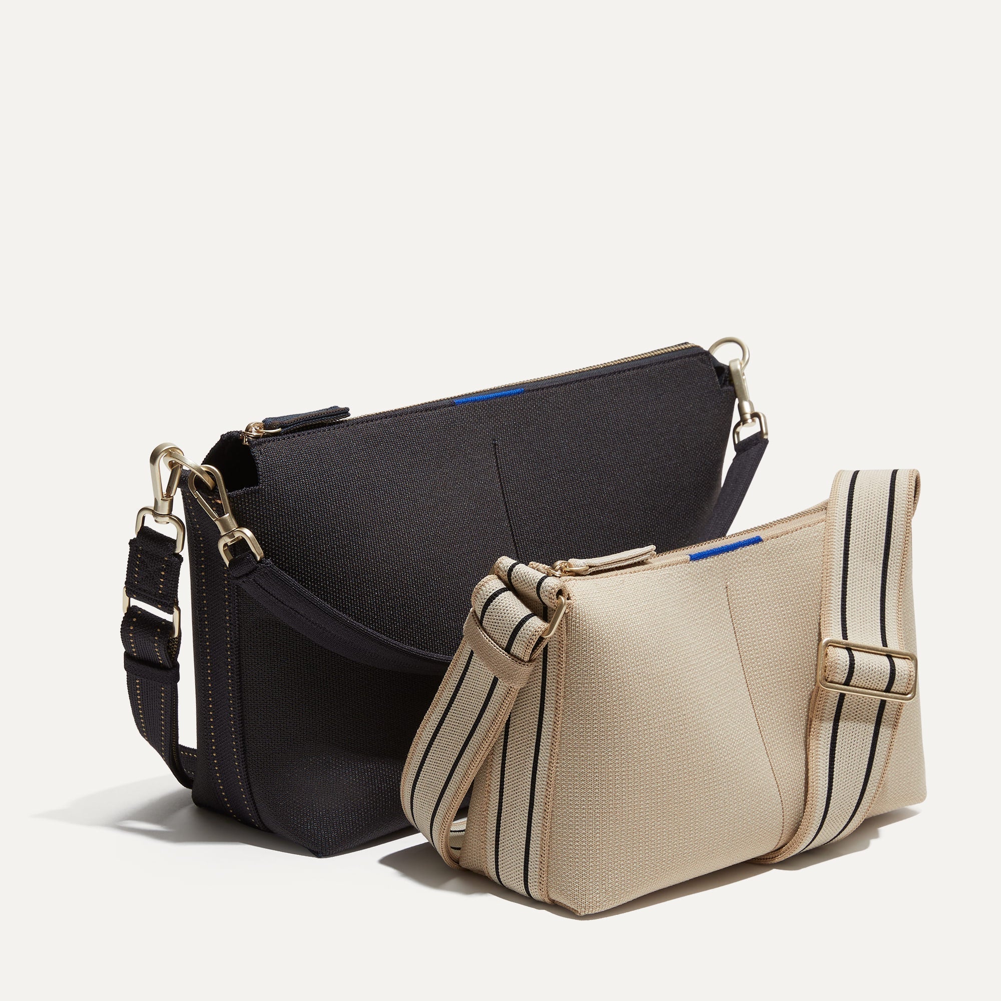 The Casual Crossbody Black and Ivory Stripe - Image 8