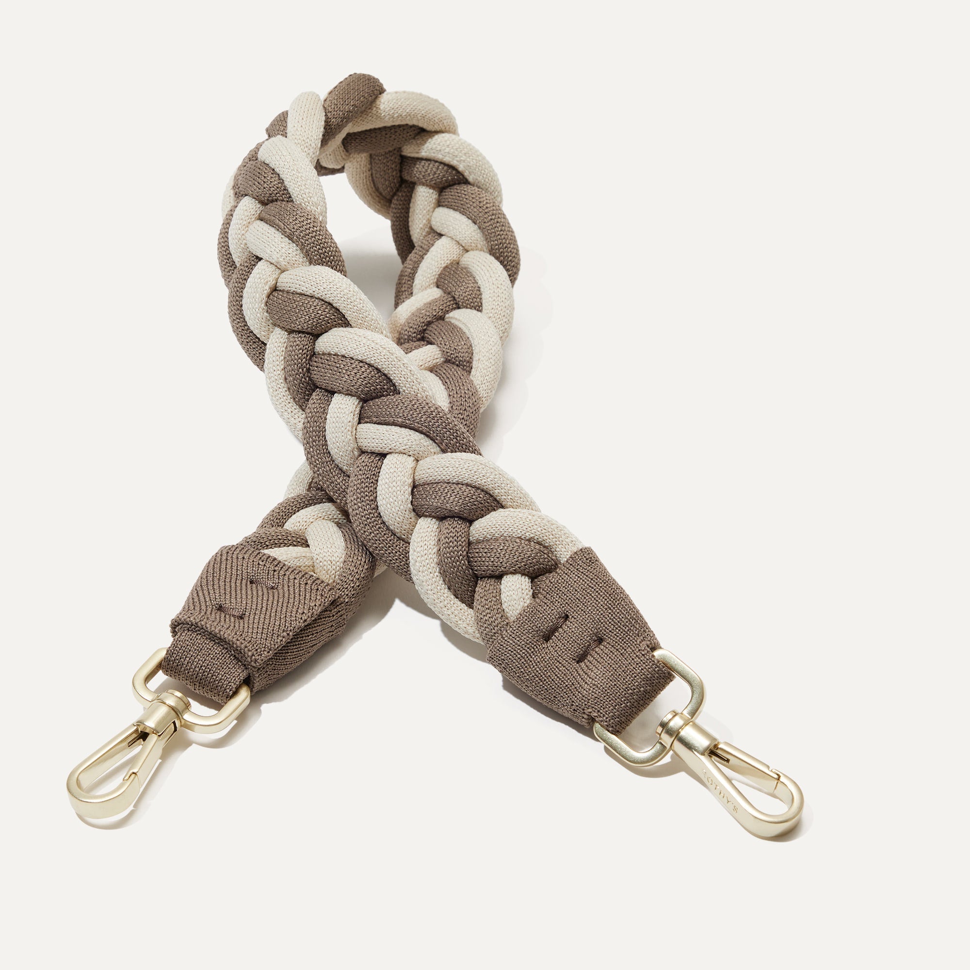 The Shoulder Strap   Cream and Cocoa Braid