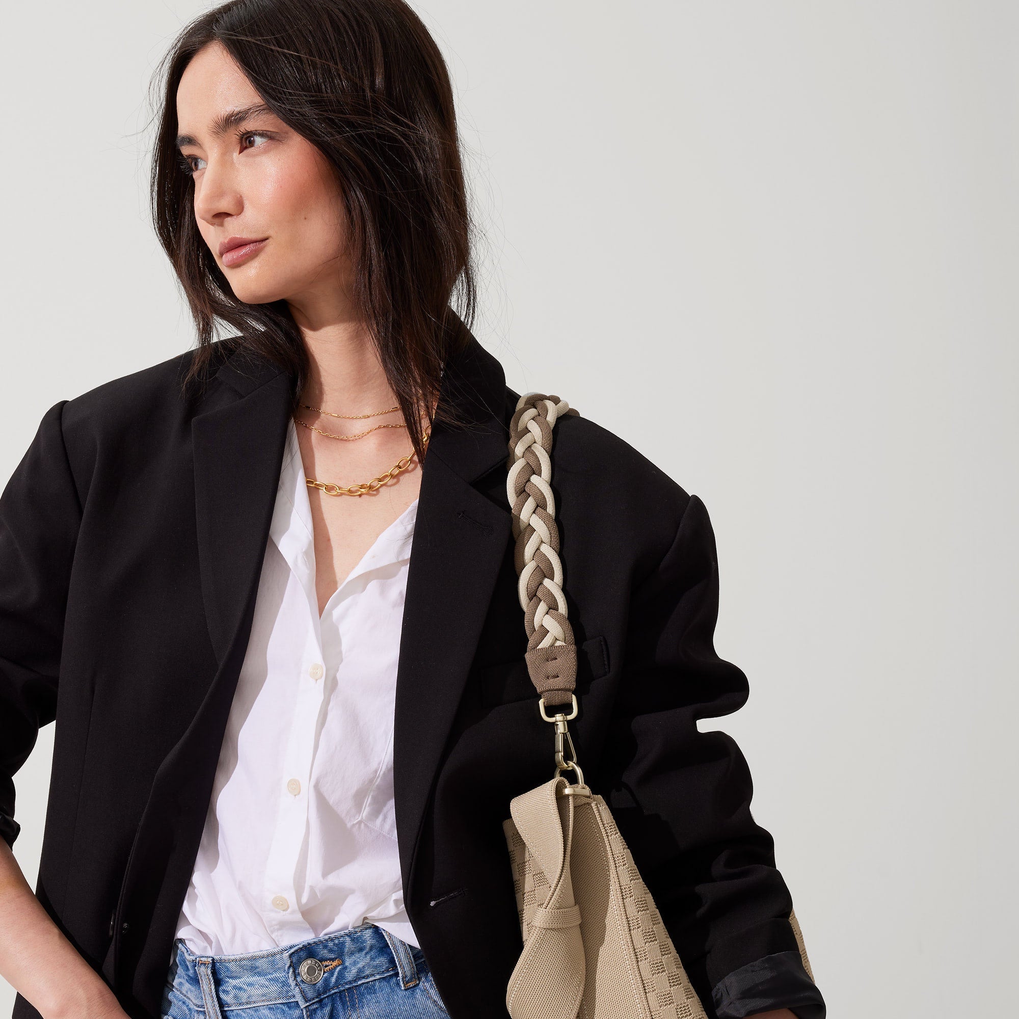 The Shoulder Strap Cream and Cocoa Braid - Image 6