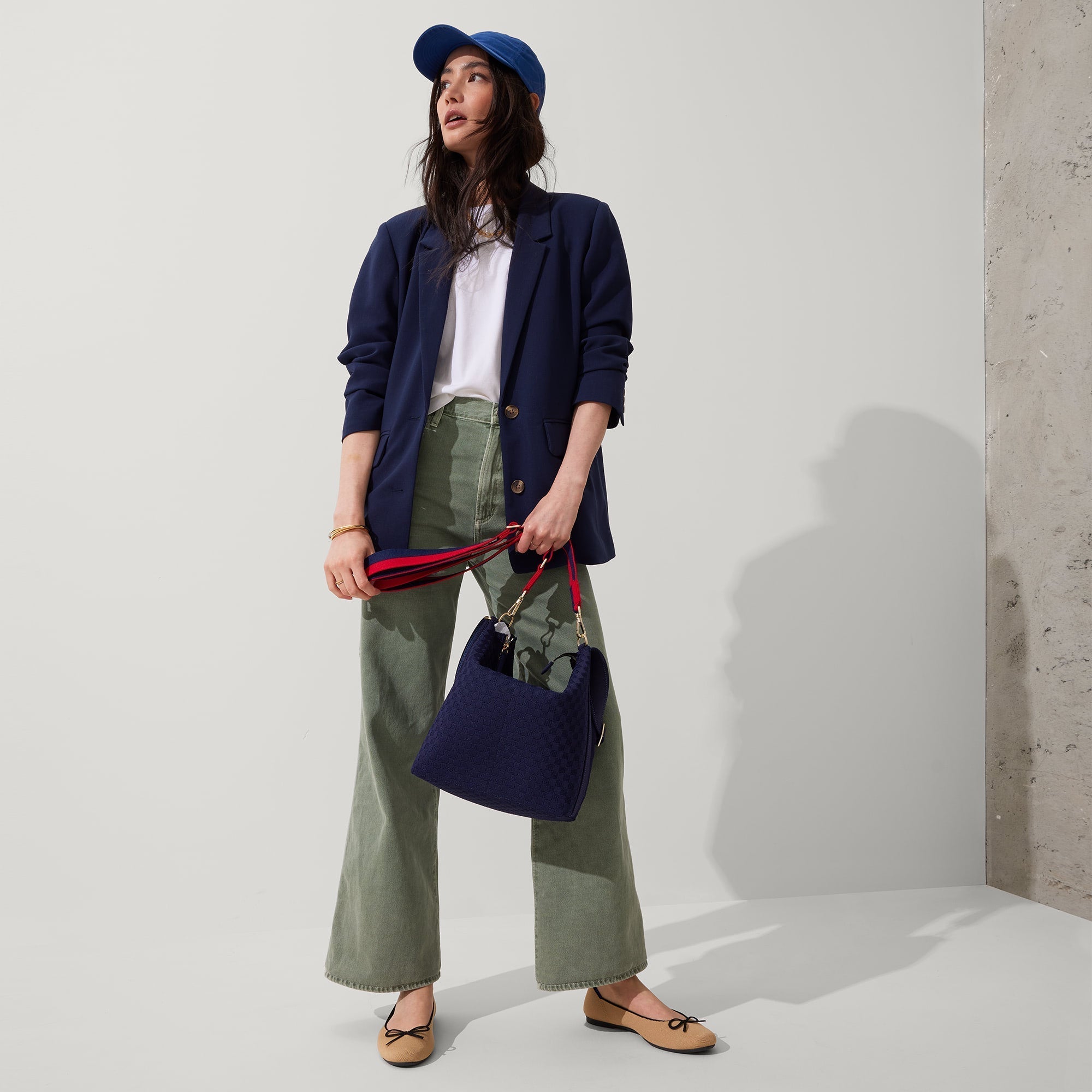 The Crossbody Strap Navy and Red - Image 3