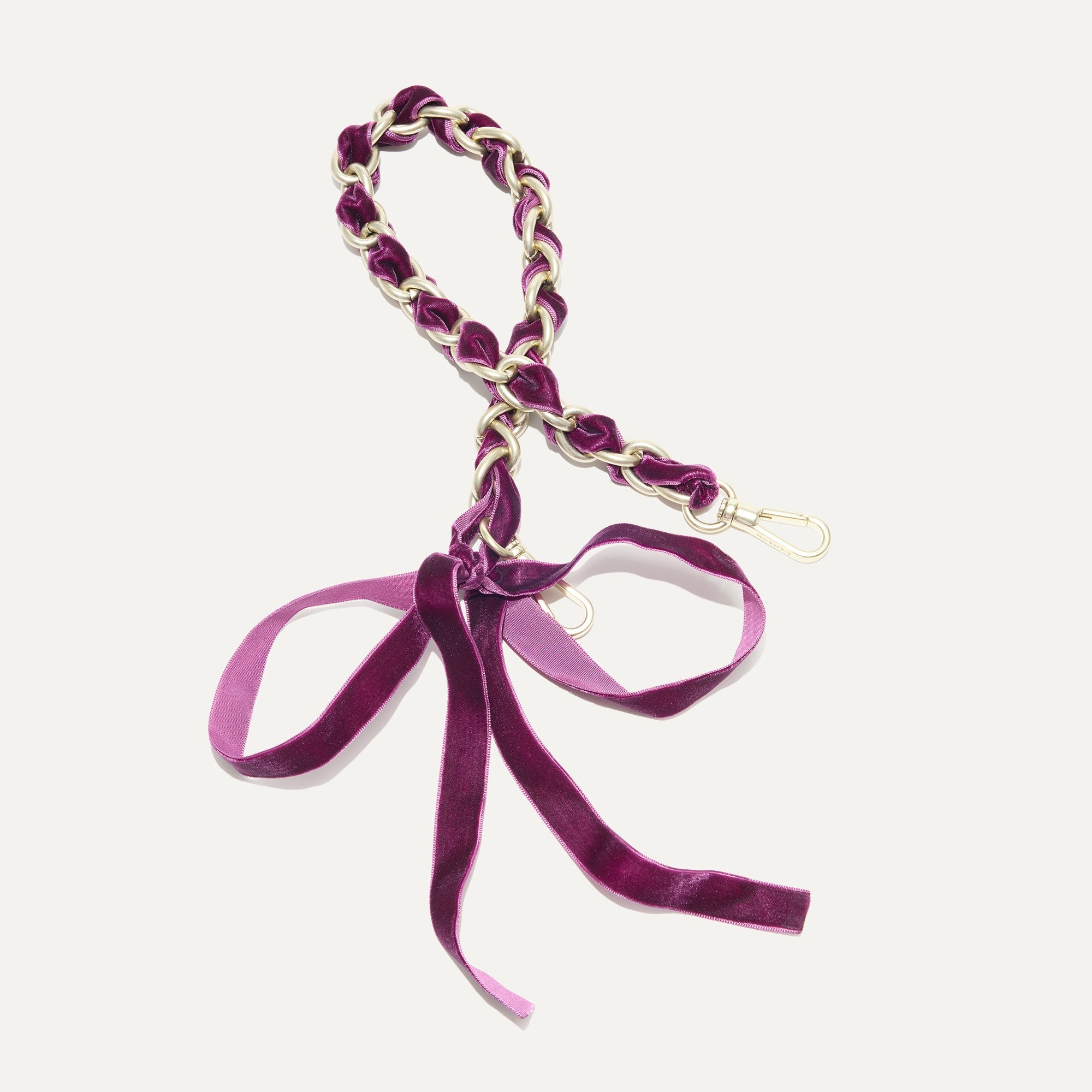 The Shoulder Strap Velvet Plum Chain