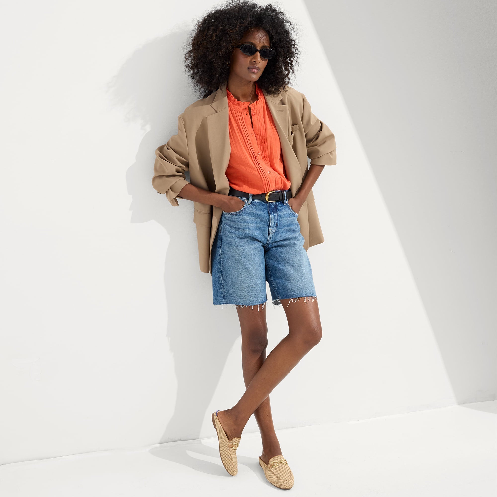 The Double Bit Loafer Mule Waffle Micro Check - Image 4