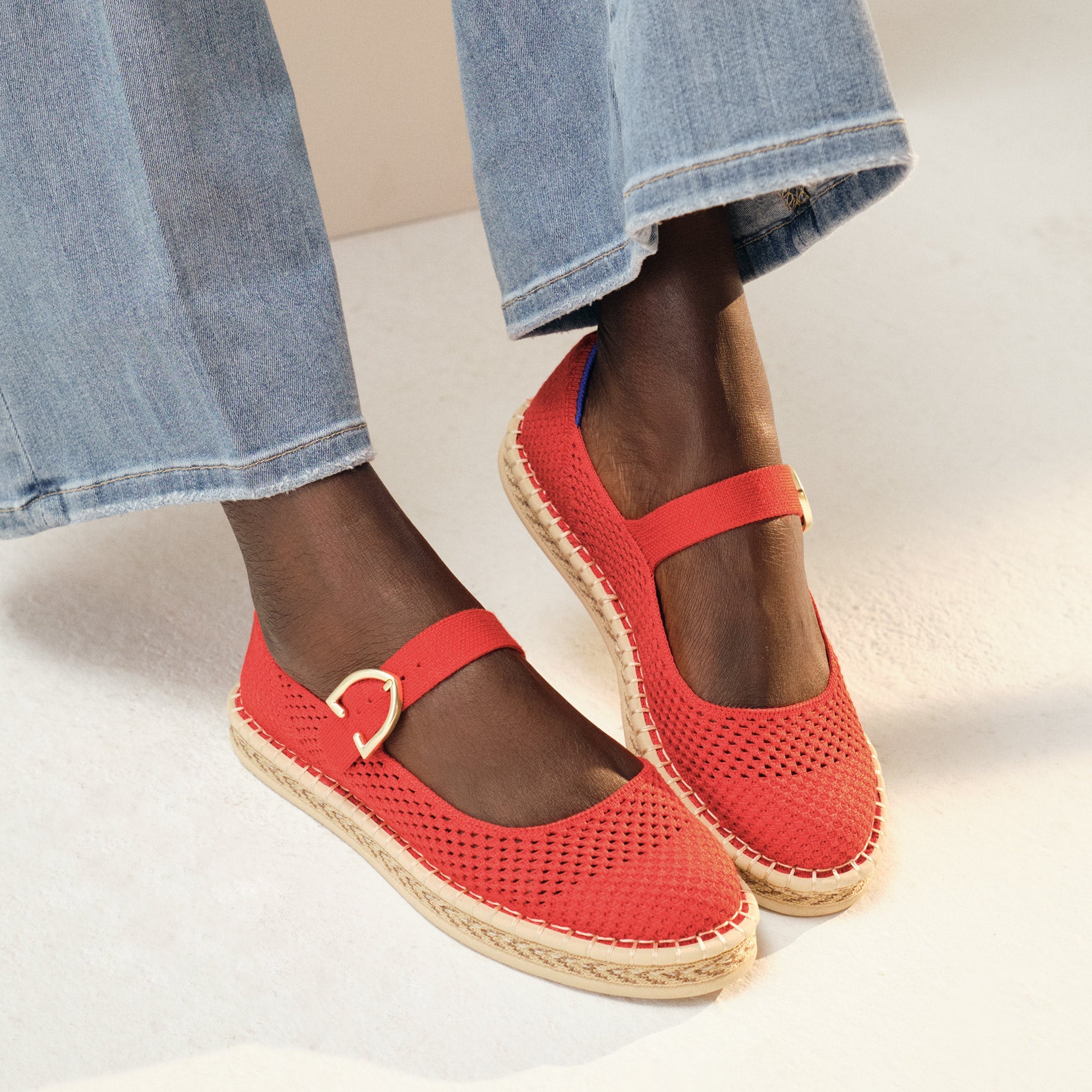 Alternative view of The Espadrille Mary Jane   Red Hot