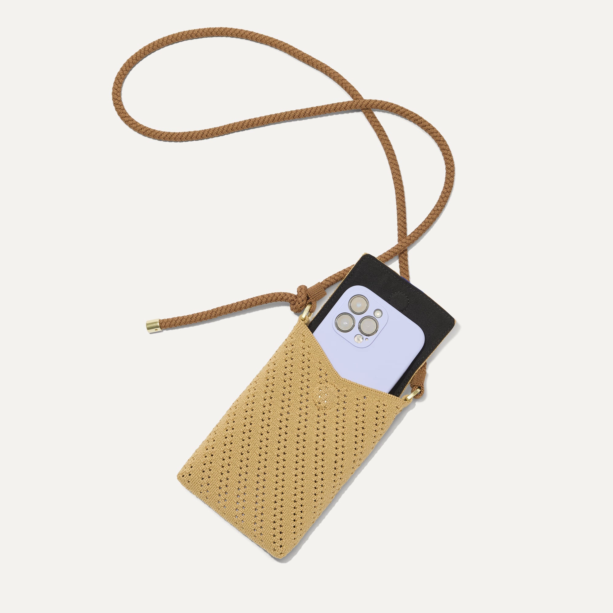 The Phone Crossbody Brown Butter Crochet - Image 4