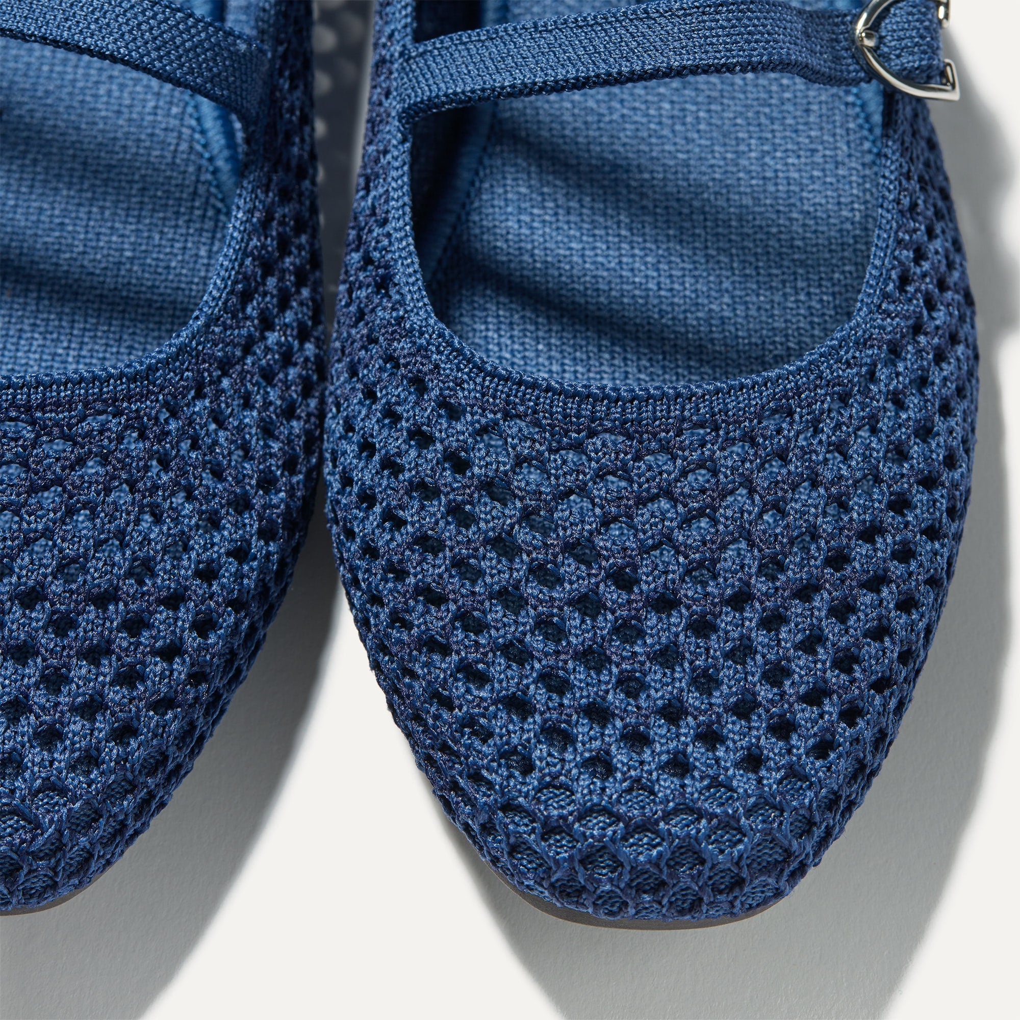 The Double Buckle Mary Jane Blue Mesh - Image 4