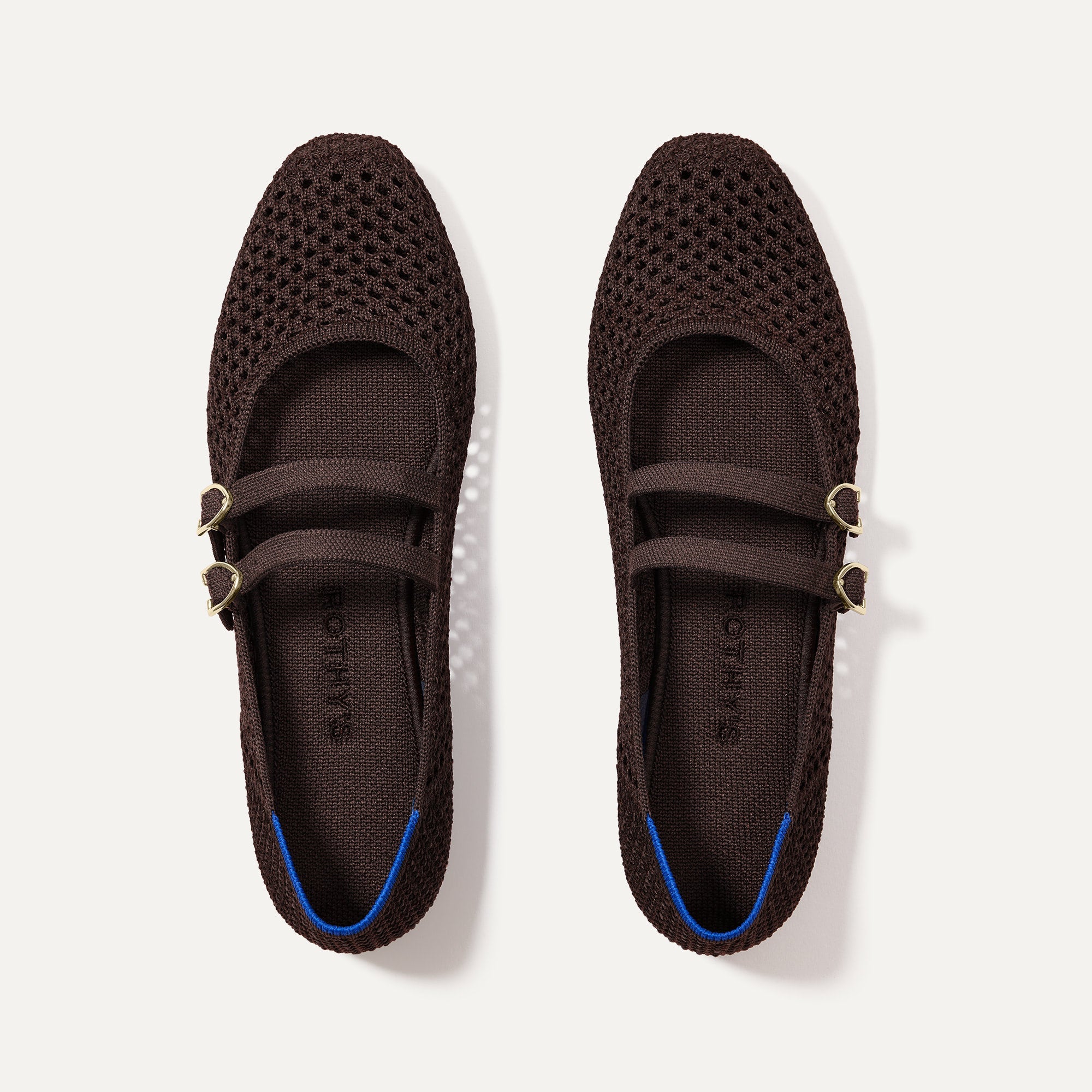 The Double Buckle Mary Jane Chocolate Mesh