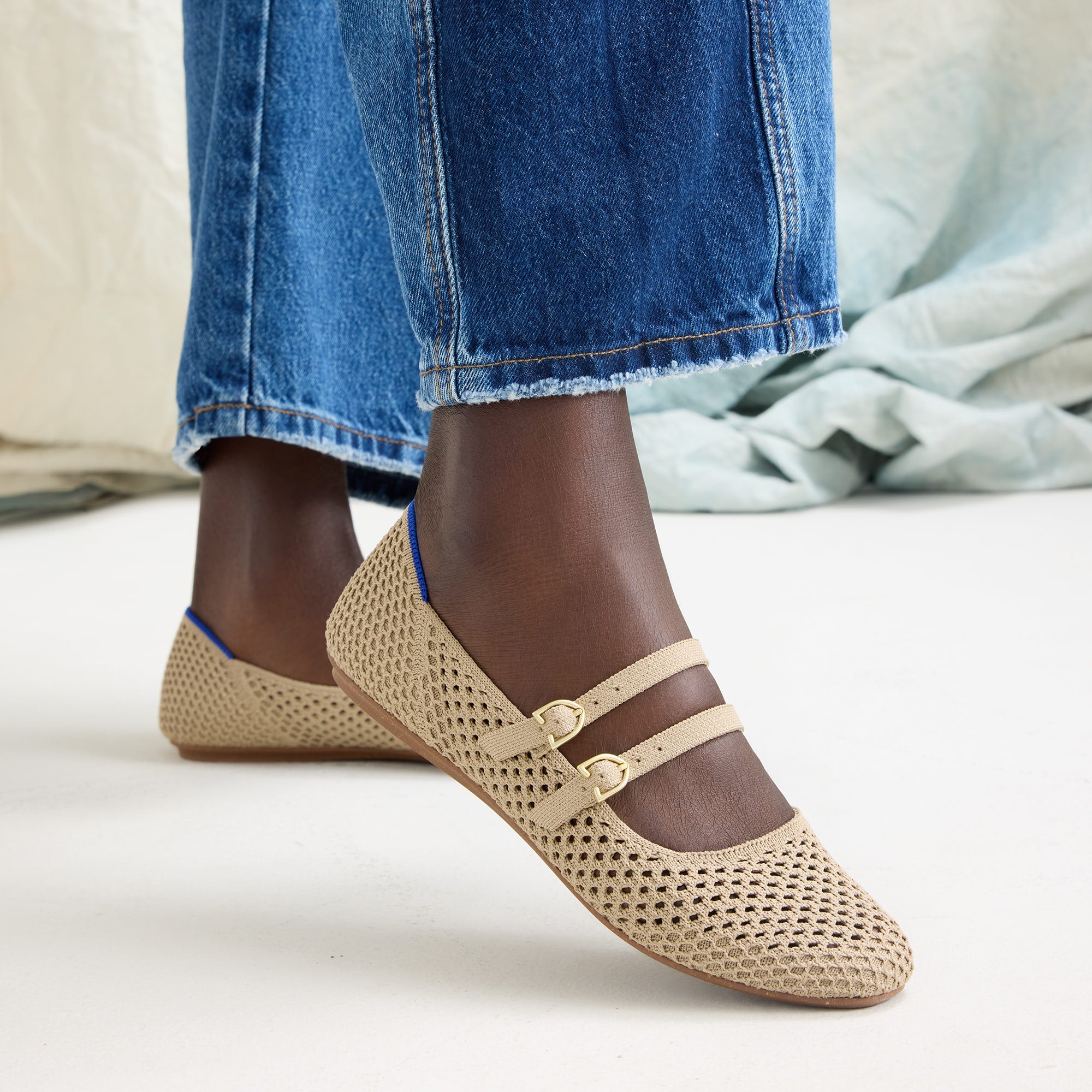 Alternative view of The Double Buckle Mary Jane   Dune Mesh