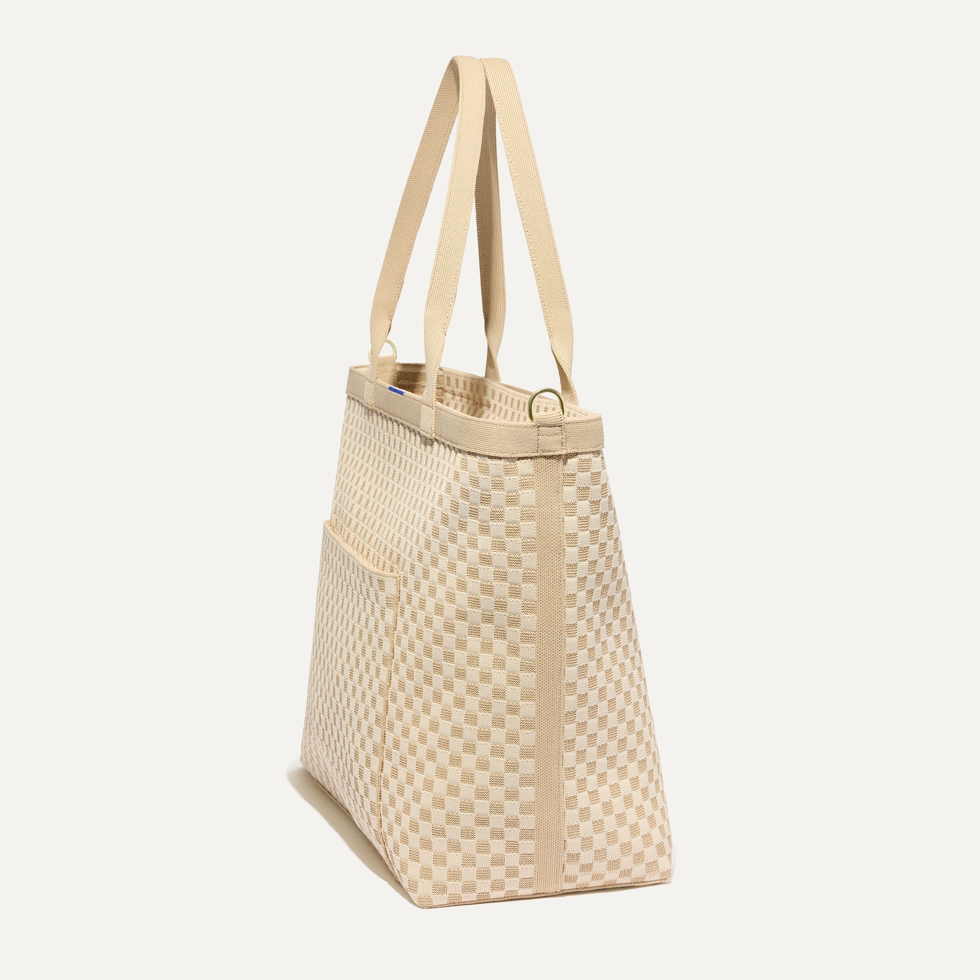 The Zip Travel Tote Parchment Basketweave - Image 5