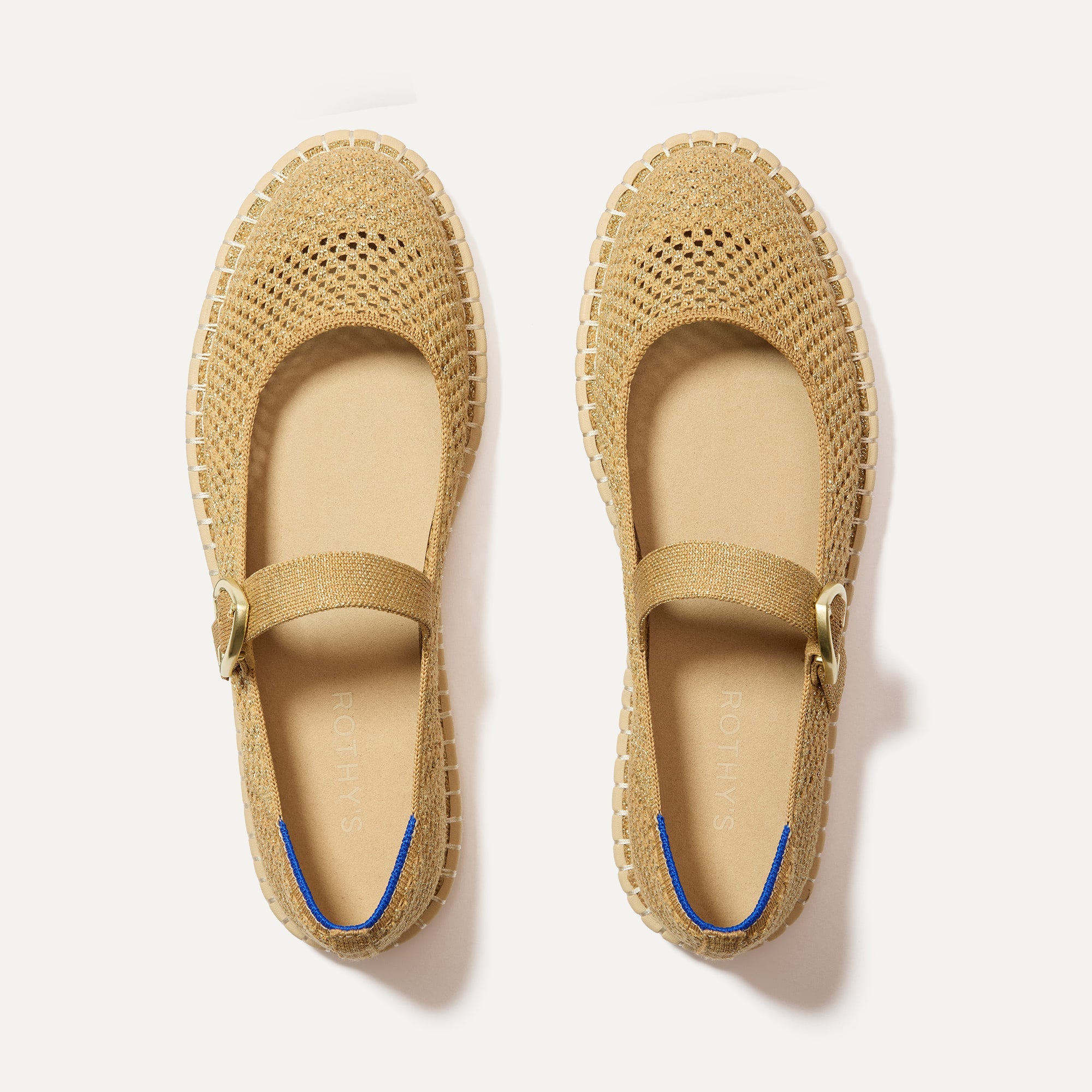 The Espadrille Mary Jane Metallic Golden Sun