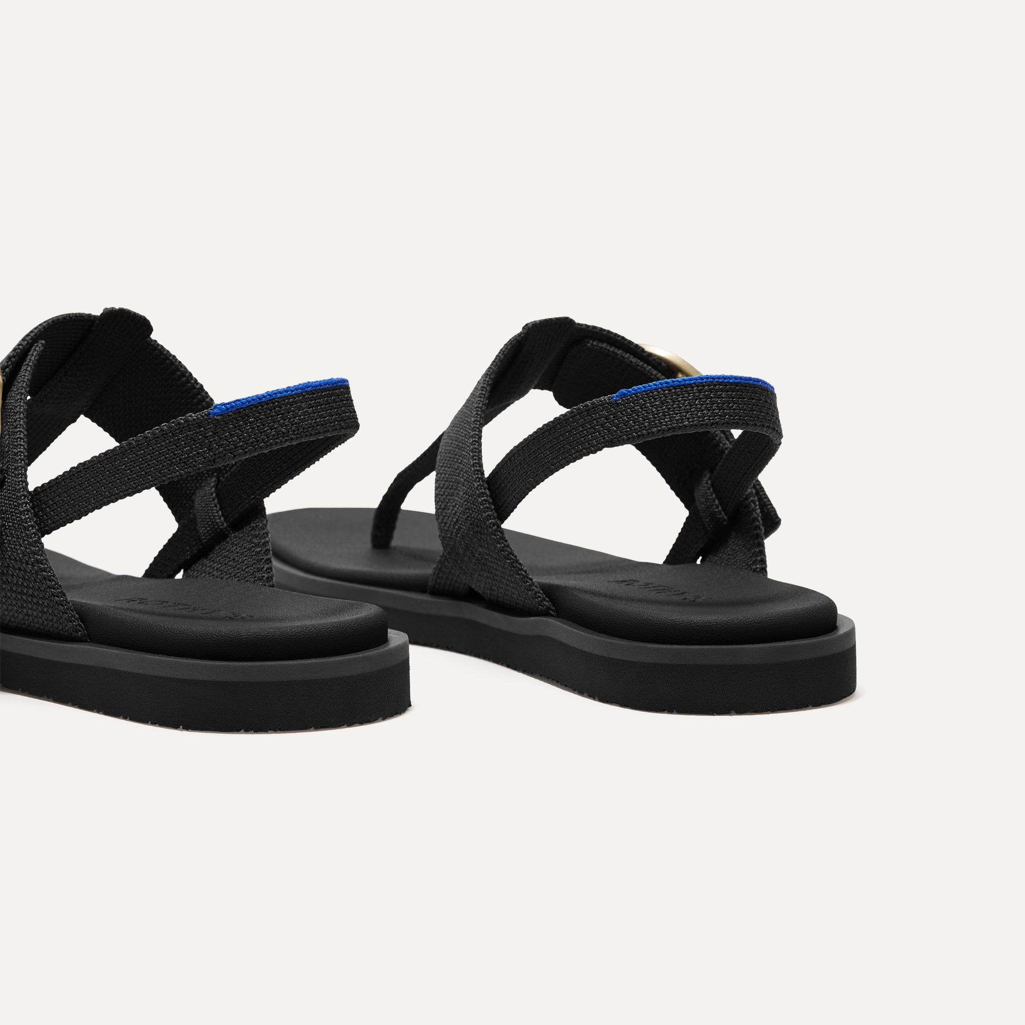The T Strap Sandal Black - Image 4