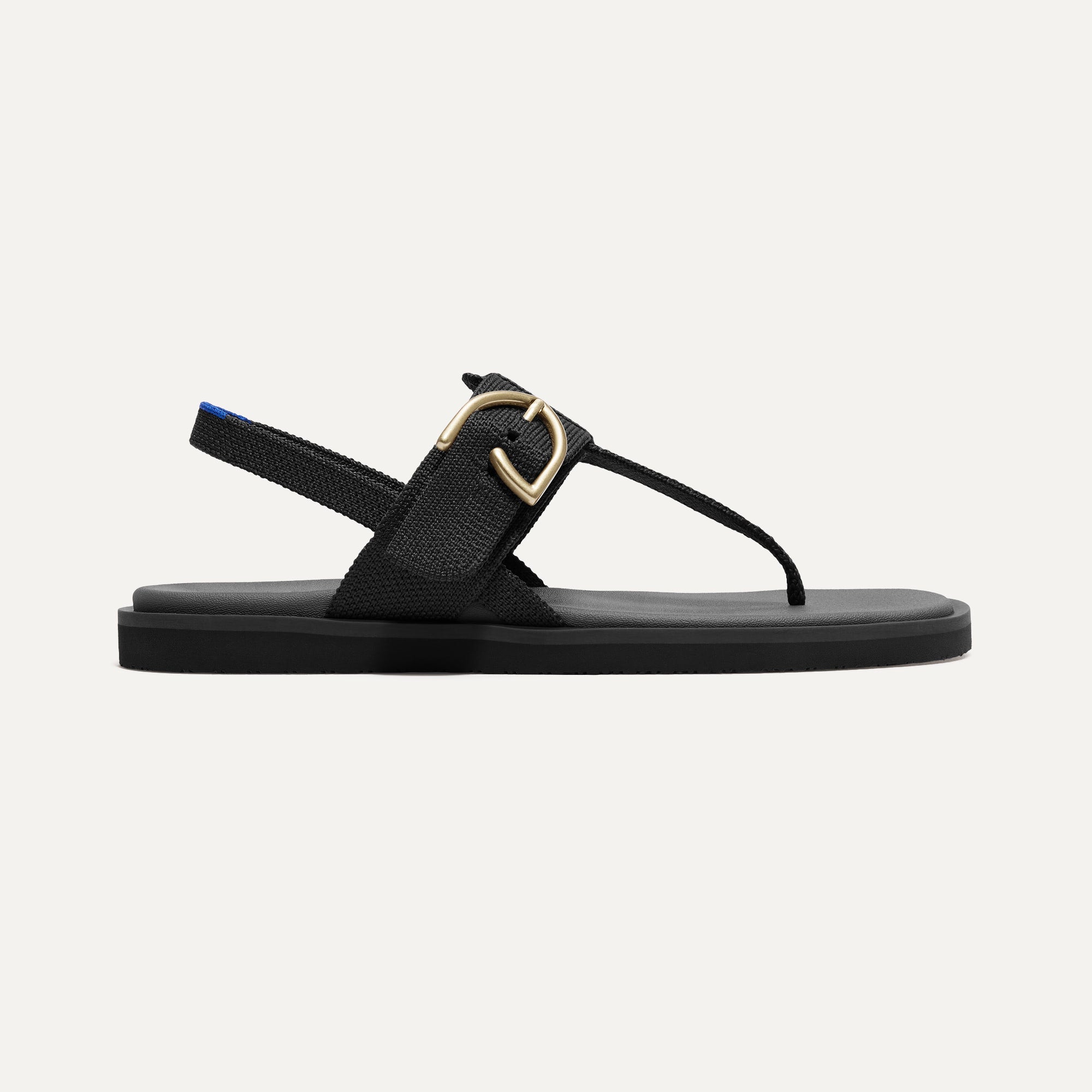 The T Strap Sandal Black - Image 6