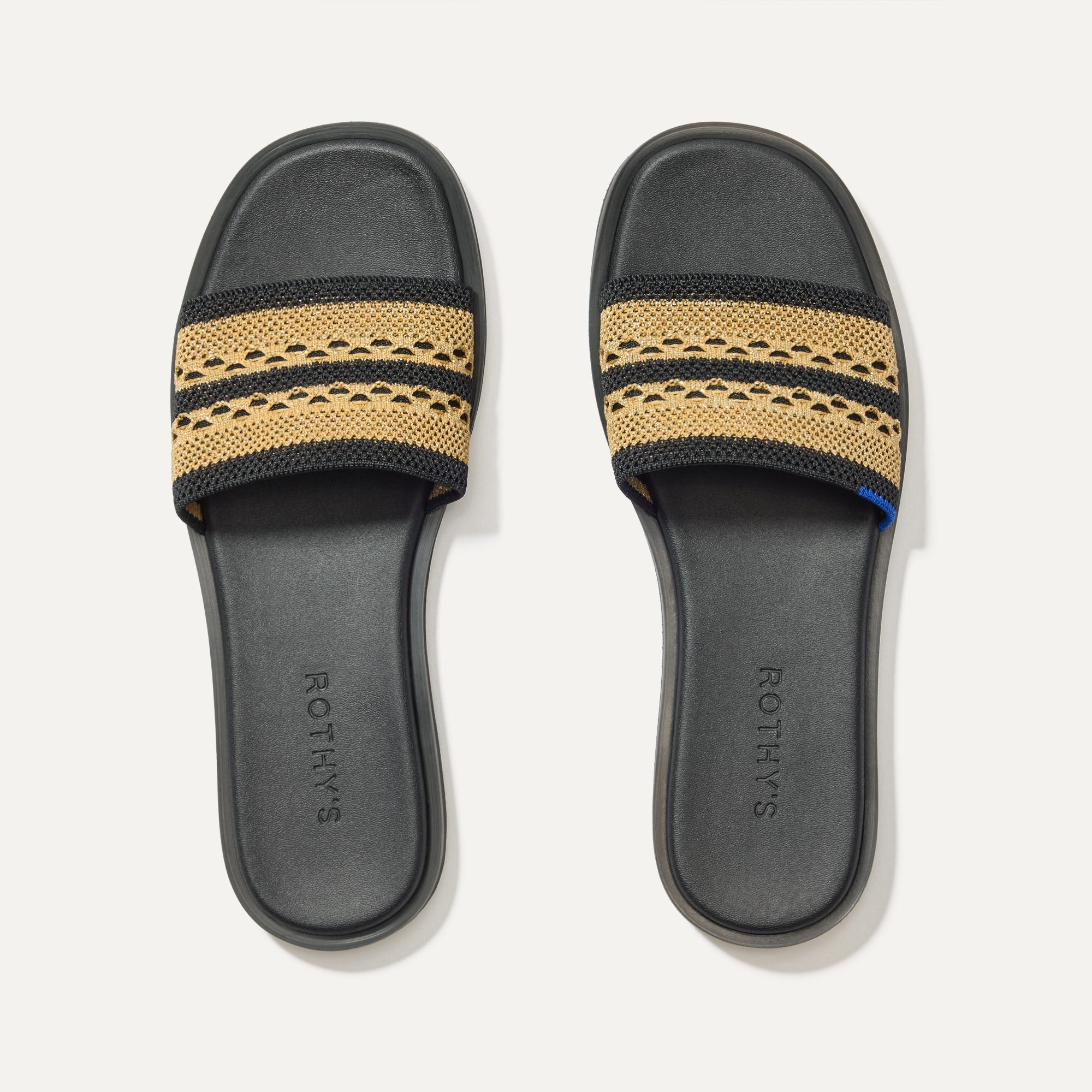 The Slide Sandal Gilded Crochet