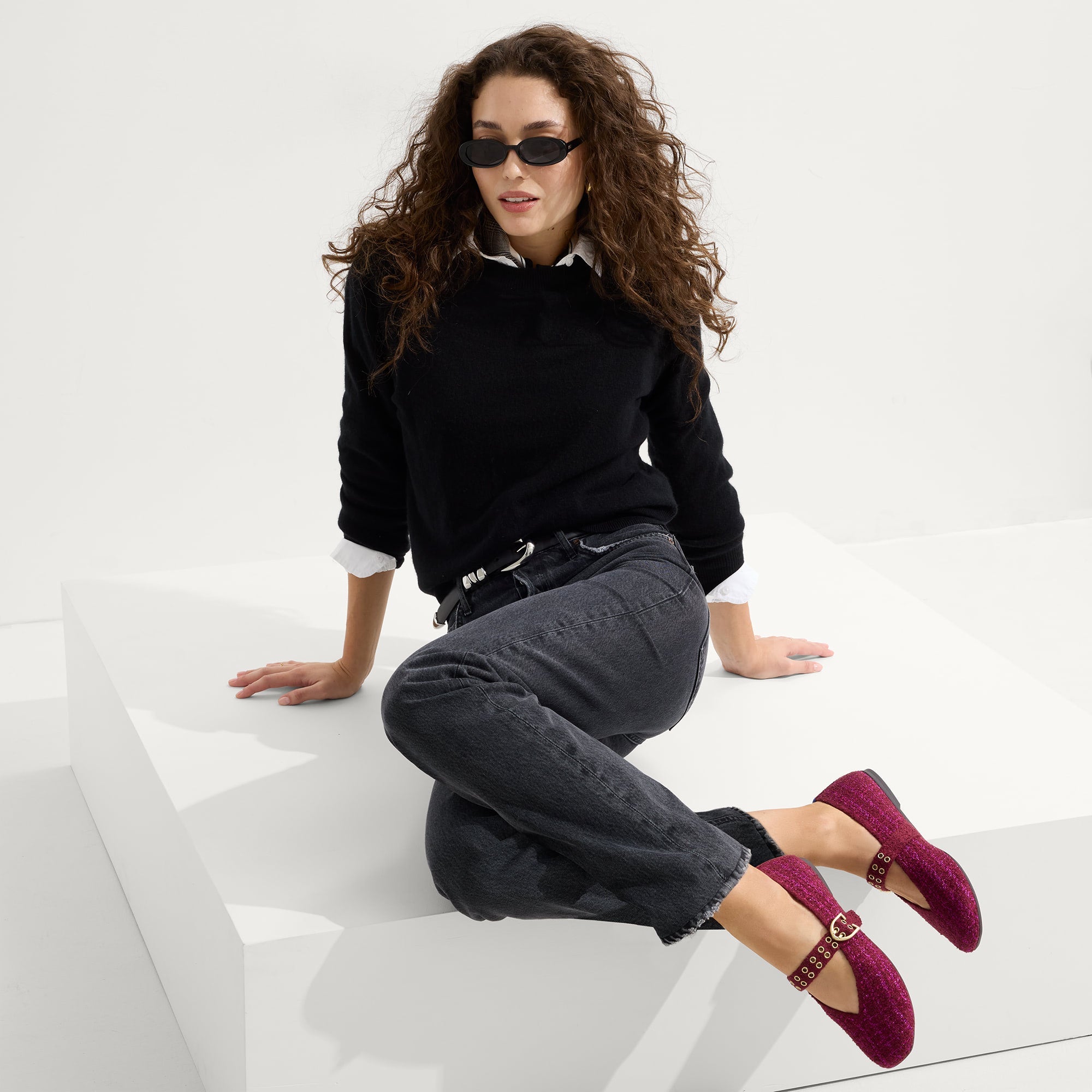 The Max Buckle Mary Jane Berry Tweed - Image 4