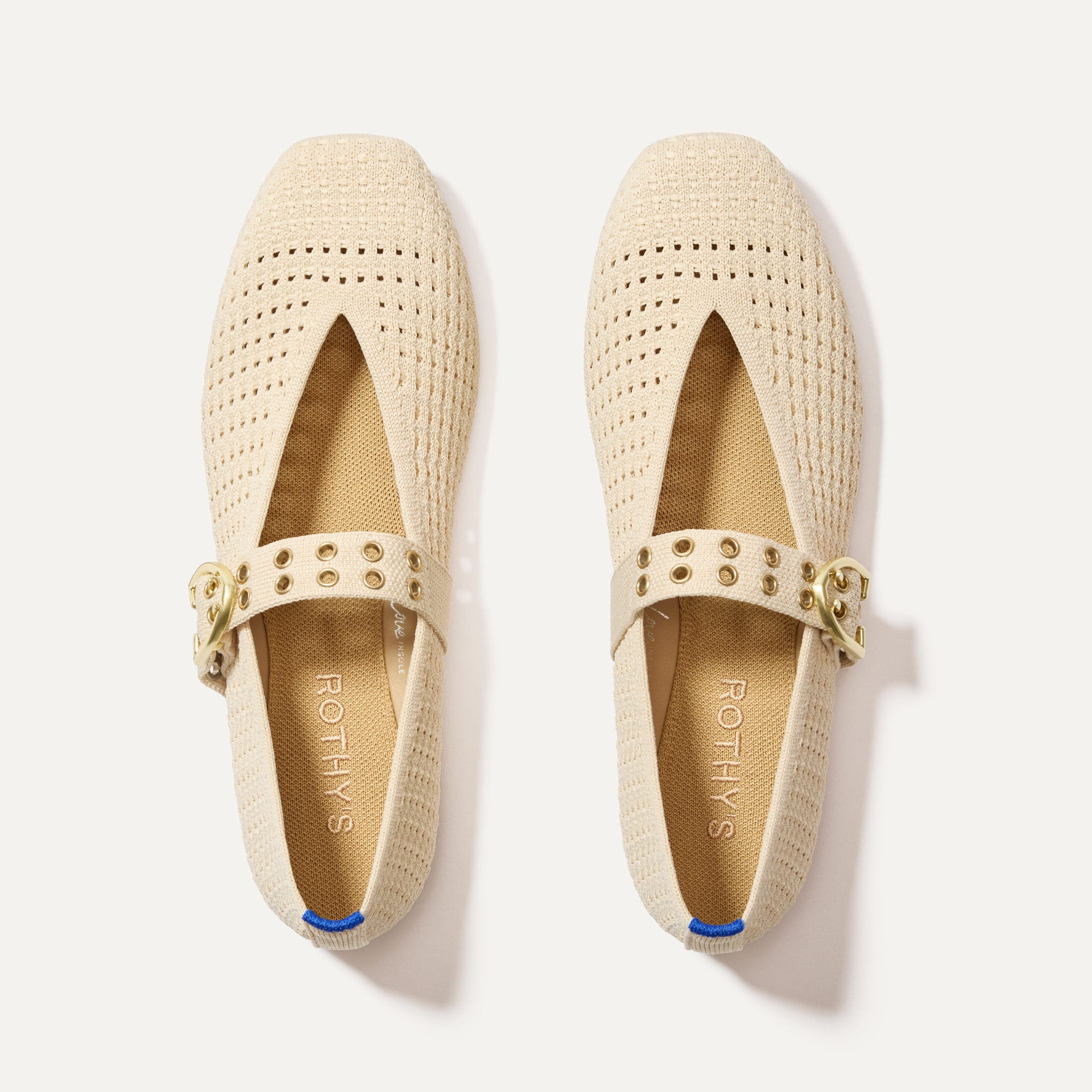 The Max Buckle Mary Jane Off White Mesh