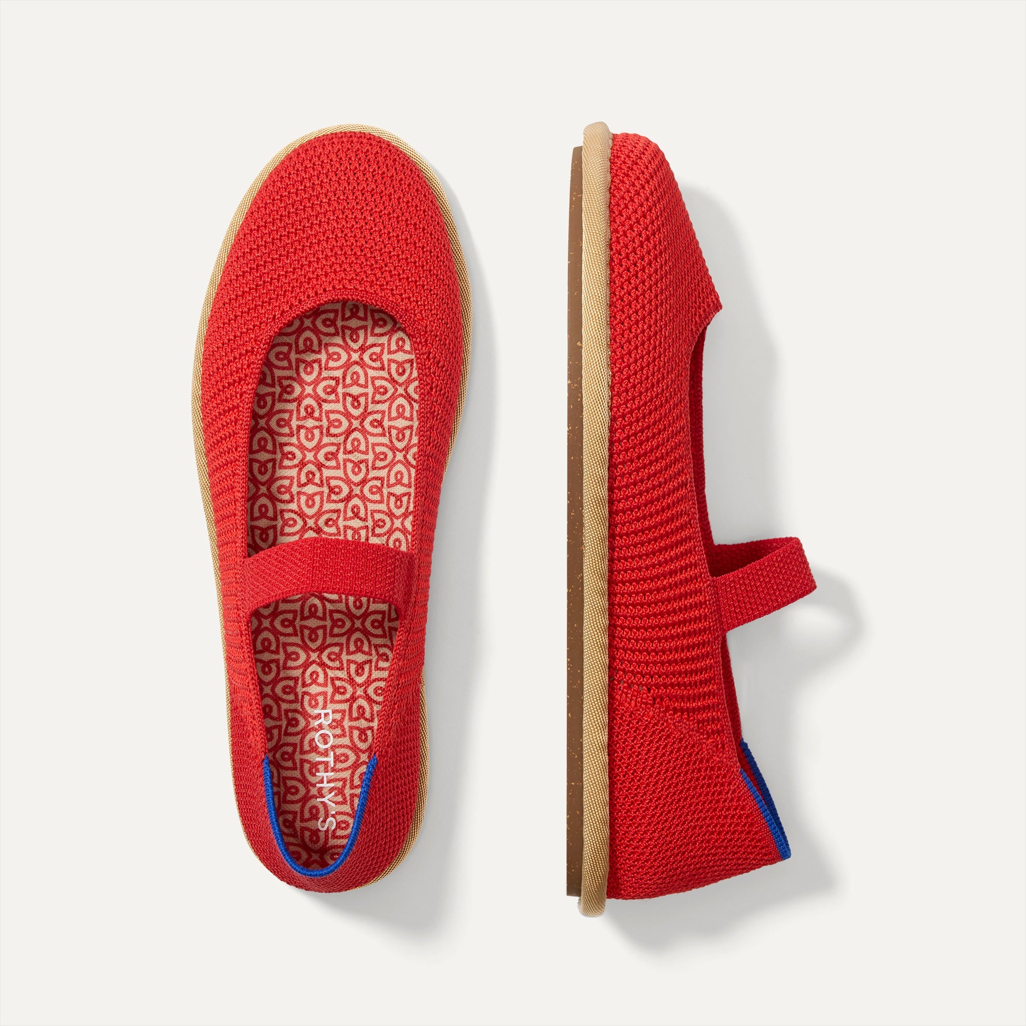 The Cruiser Mary Jane Poppy Raffia Knit