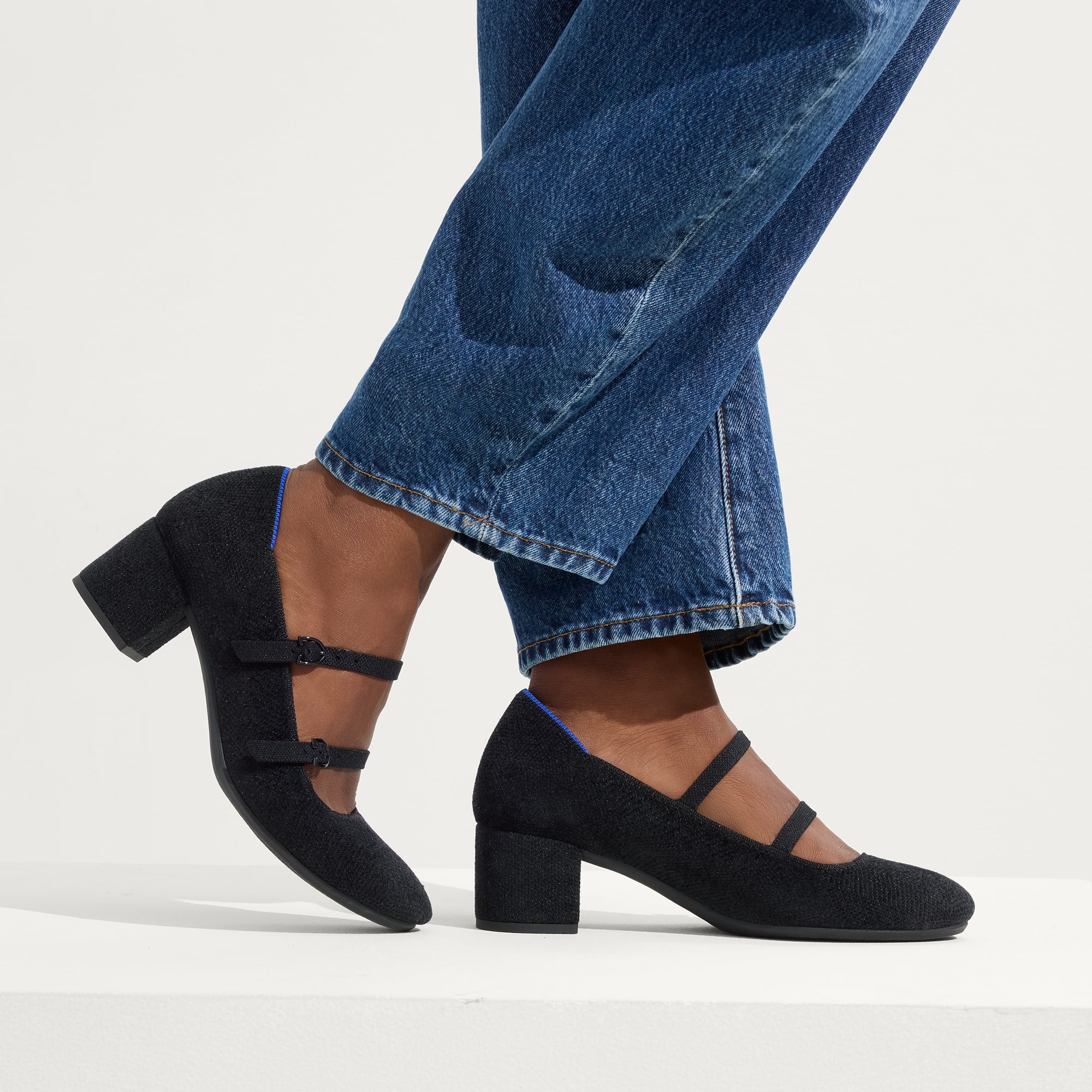 Alternative view of The ReVelvet™ Double Buckle Mary Jane Heel   ReVelvet™ Black