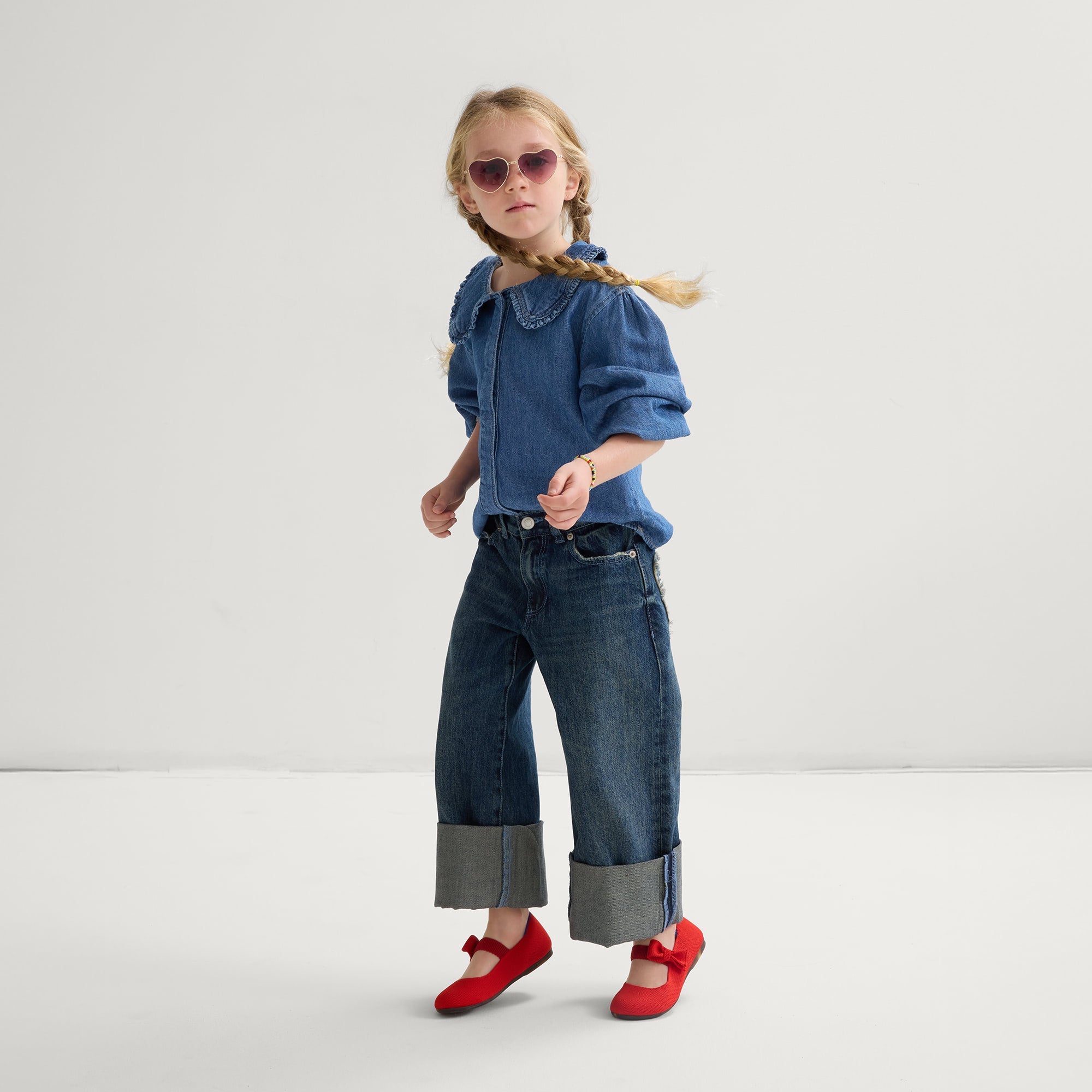 The Kids Tux Bow Mary Jane Bright Red - Image 3