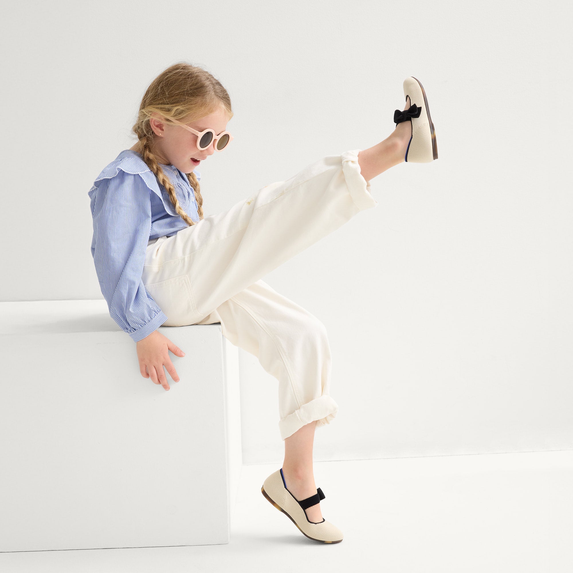 The Kids Tux Bow Mary Jane   Ivory - Image 3