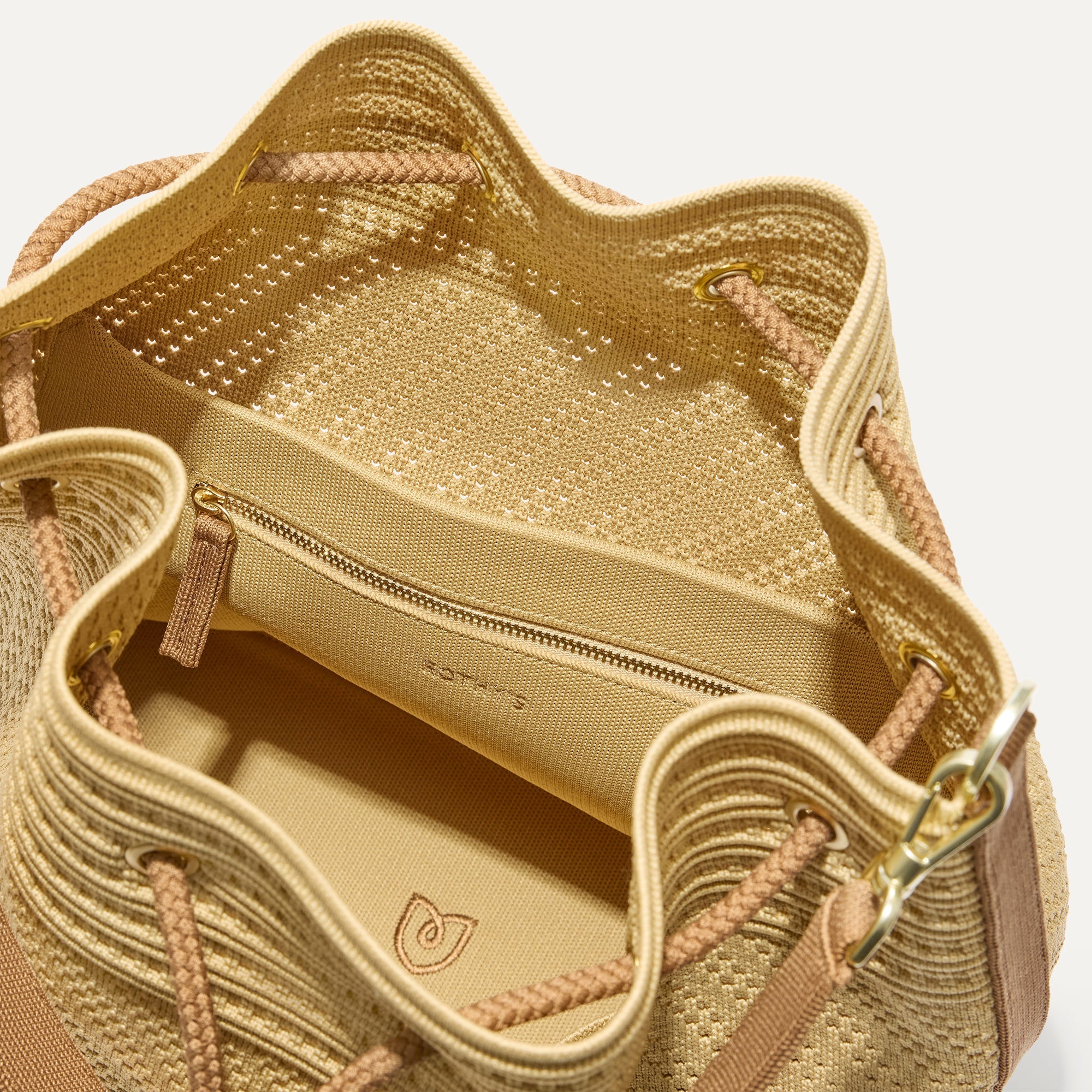 The Cinch Bucket Bag Brown Butter Crochet - Image 8