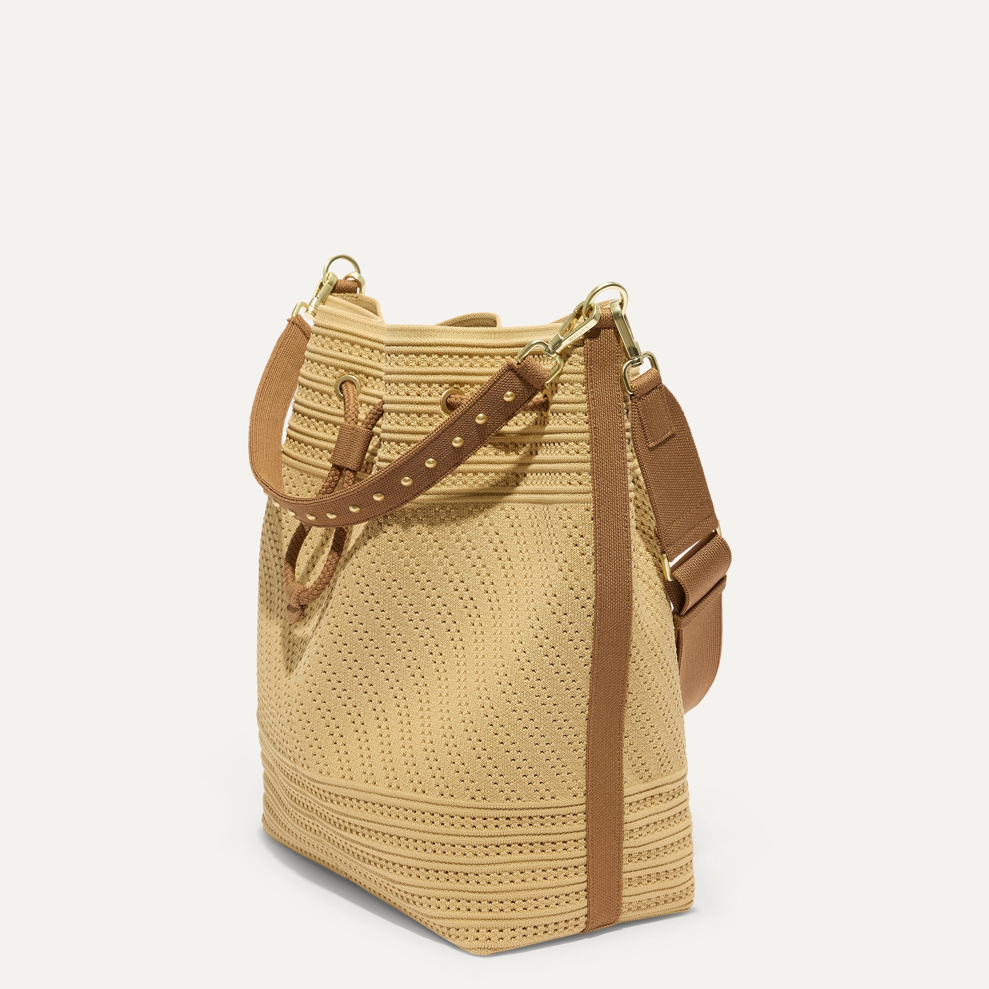 The Cinch Bucket Bag Brown Butter Crochet - Image 5