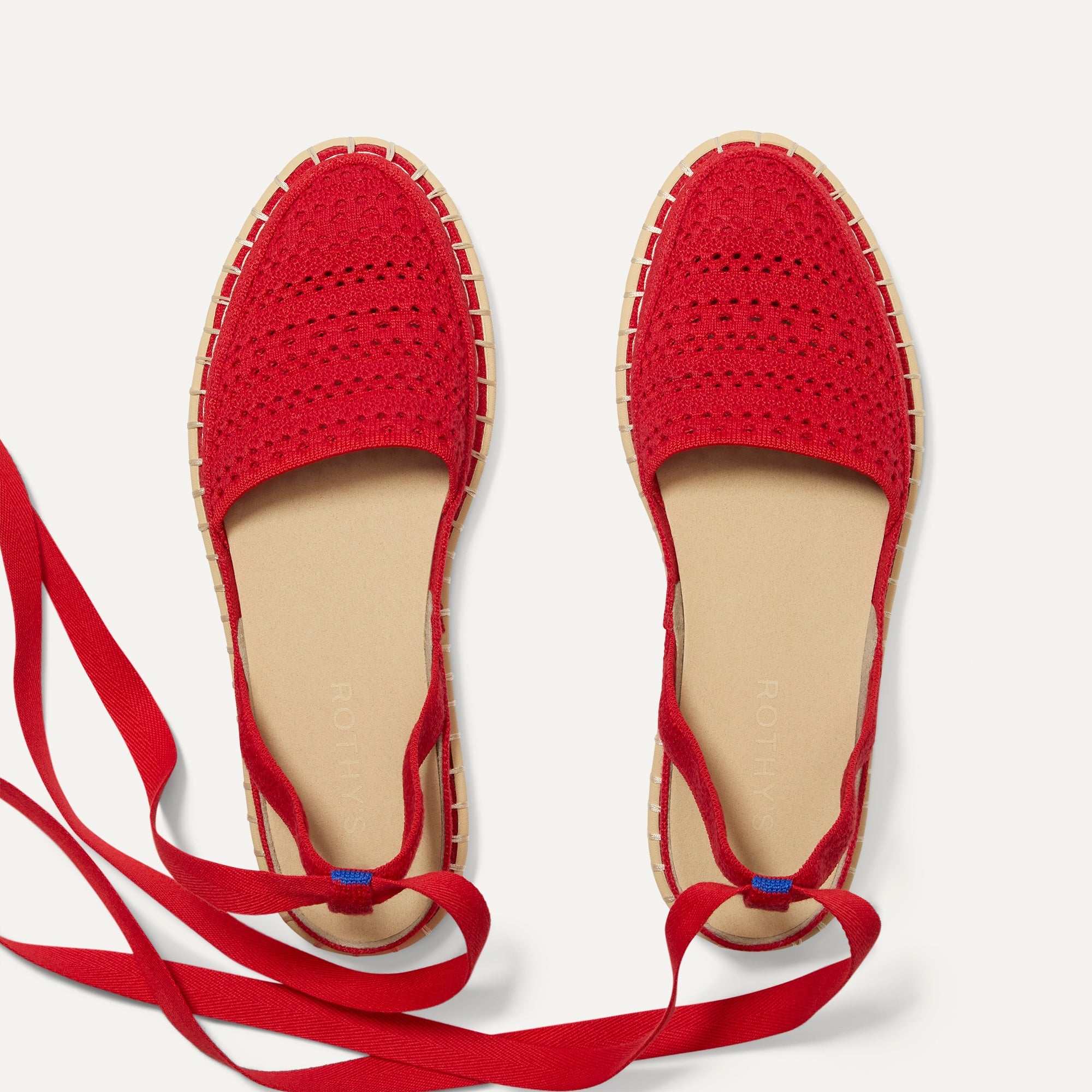 The D'Orsay Espadrille Bright Red Crochet