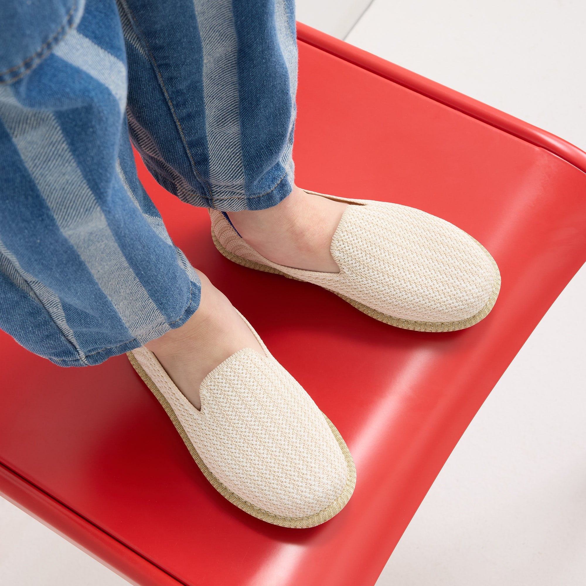 Alternative view of The Mini Loafer (for Kids)   Cream Puff Stripe