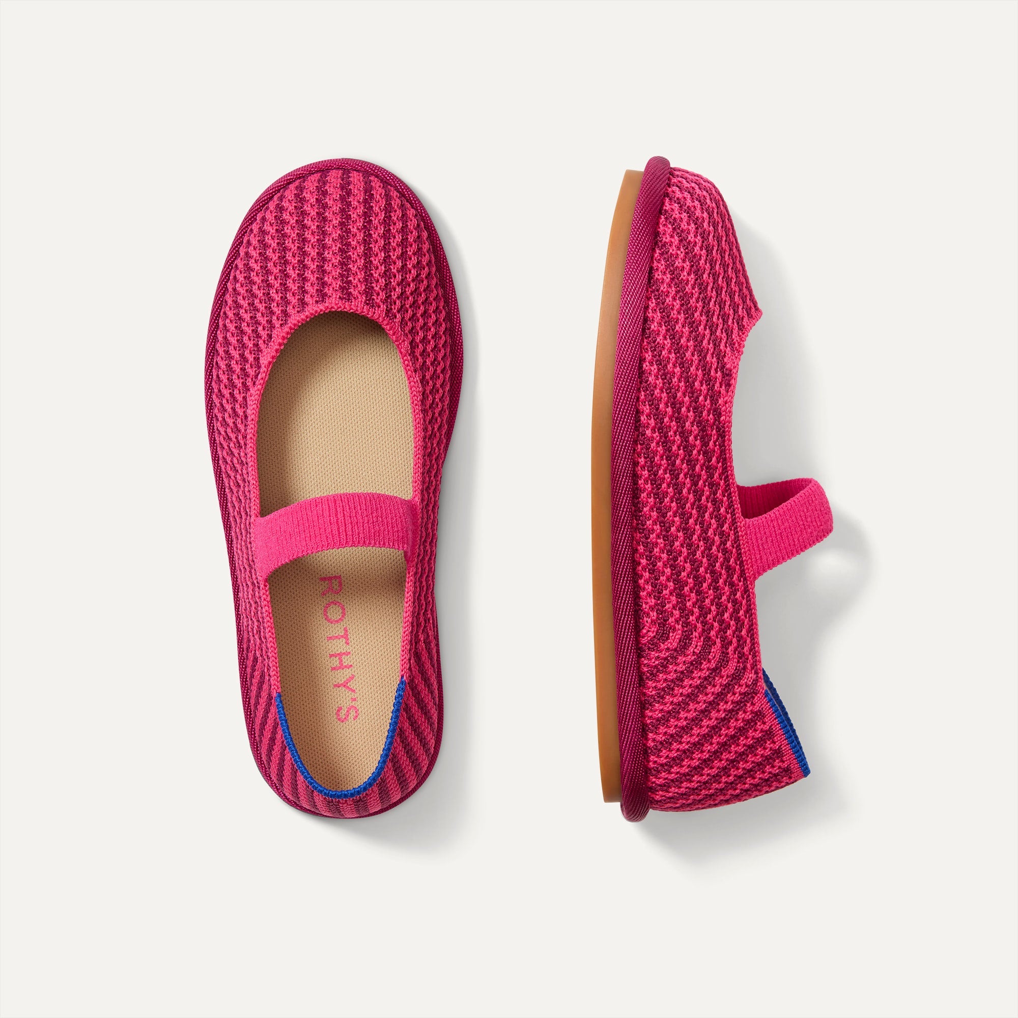 The Mini Mary Jane (for Kids)   Raspberry Stripe